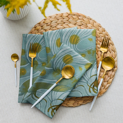 Bluewater design by Kirsten Blackburn on cloth napkin set