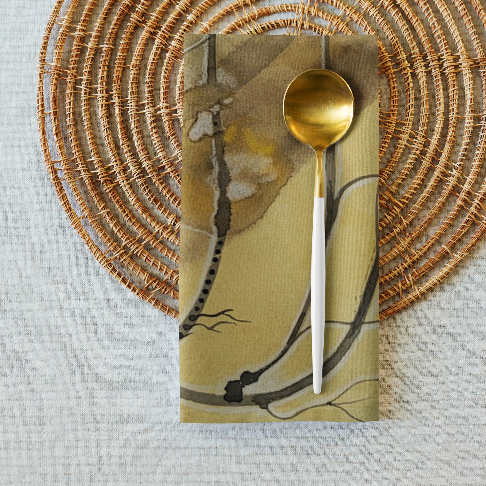 Above Below design by Kirsten Blackburn on cloth napkin set