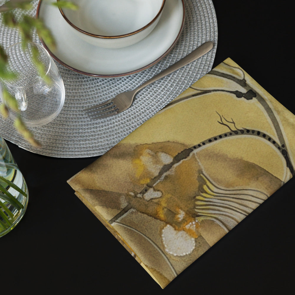 Above Below design by Kirsten Blackburn on cloth napkin set