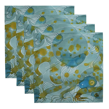Bluewater design by Kirsten Blackburn on cloth napkin set