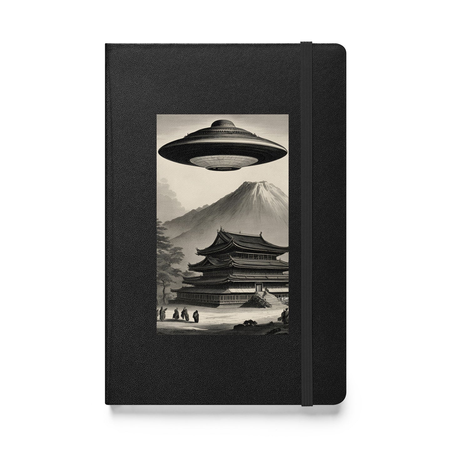 Temple UFO design by Kirsten Blackburn on hardcover notebook