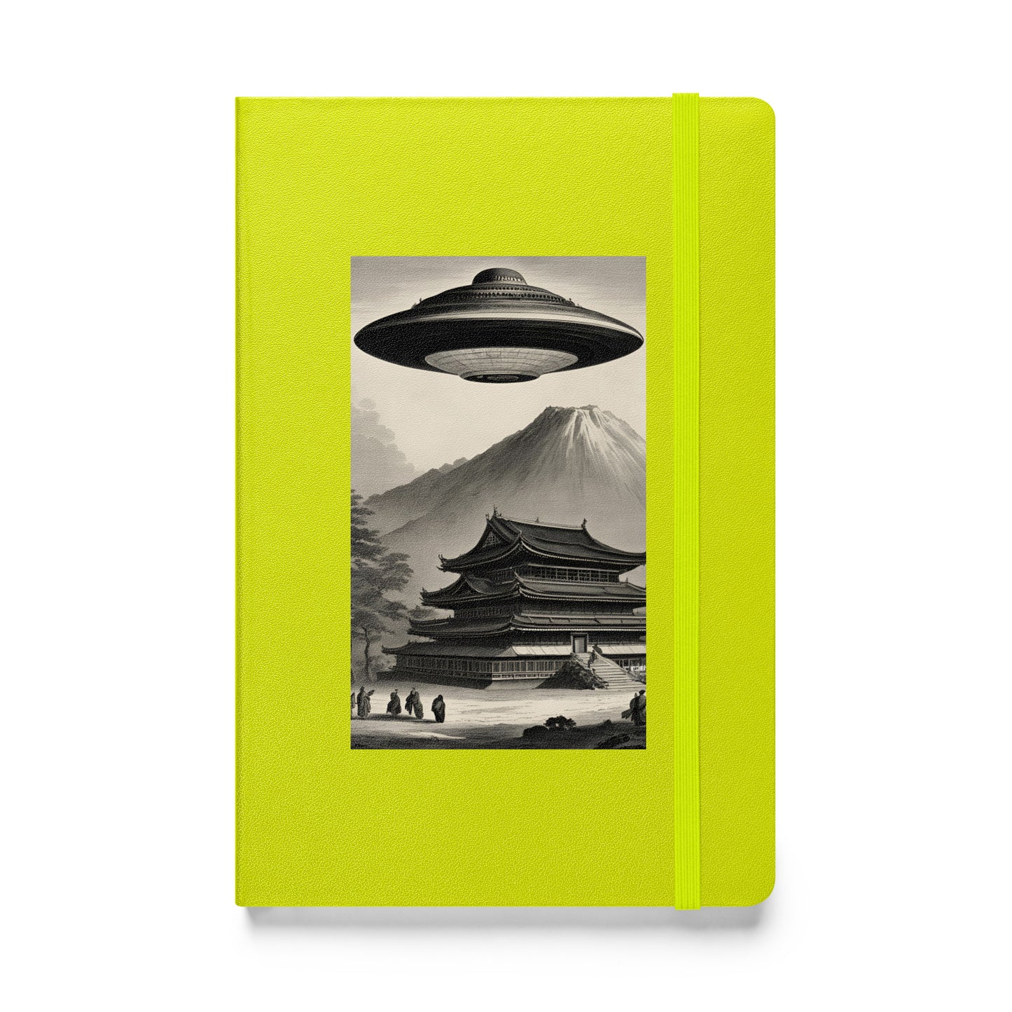 Temple UFO design by Kirsten Blackburn on hardcover notebook