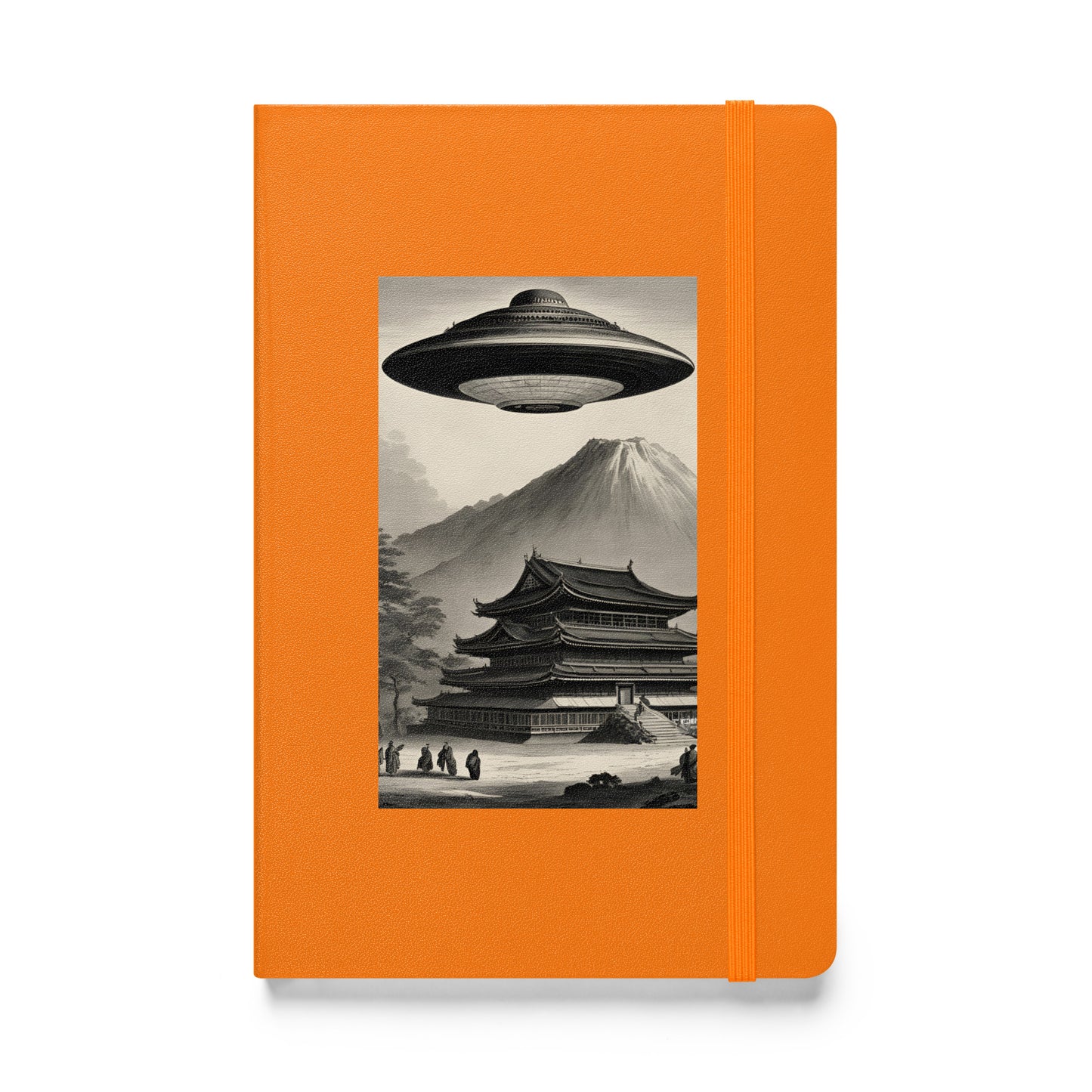 Temple UFO design by Kirsten Blackburn on hardcover notebook