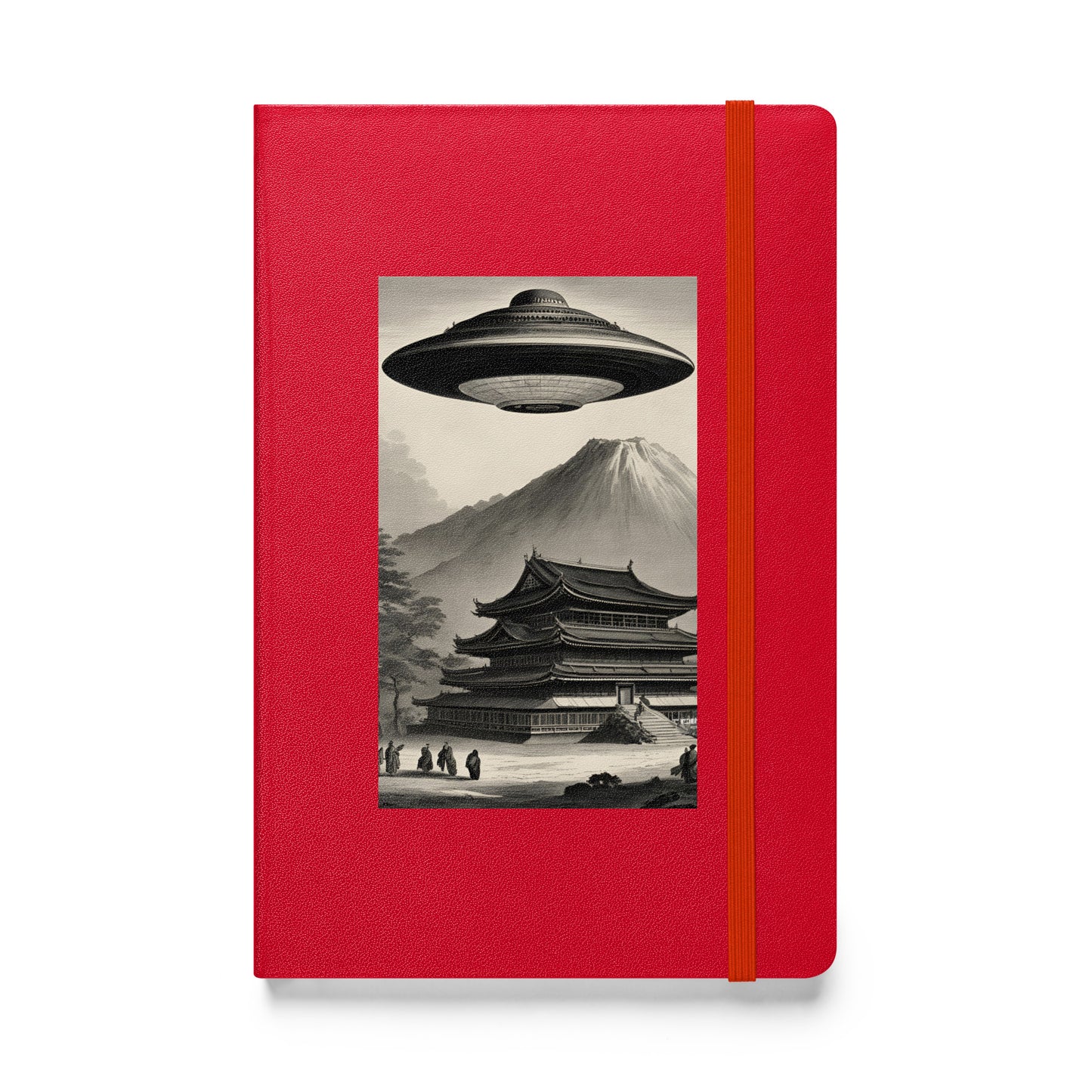 Temple UFO design by Kirsten Blackburn on hardcover notebook