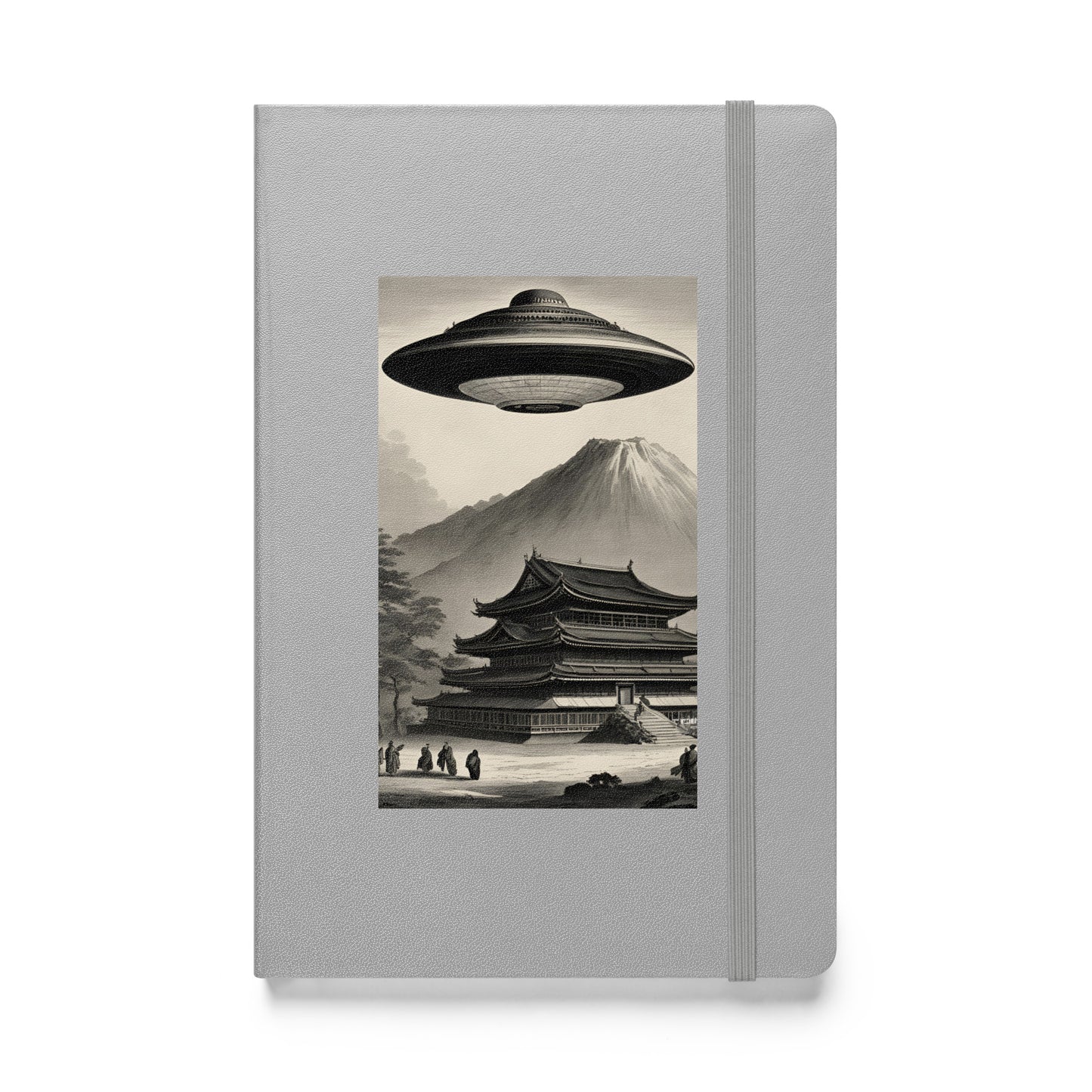 Temple UFO design by Kirsten Blackburn on hardcover notebook
