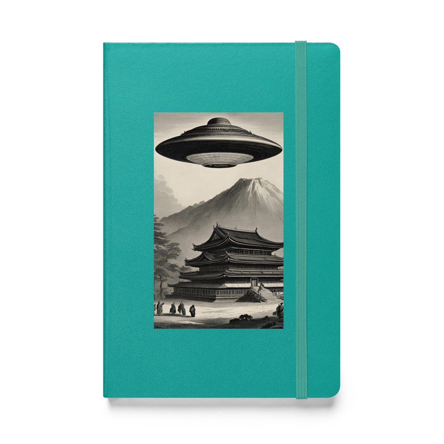 Temple UFO design by Kirsten Blackburn on hardcover notebook