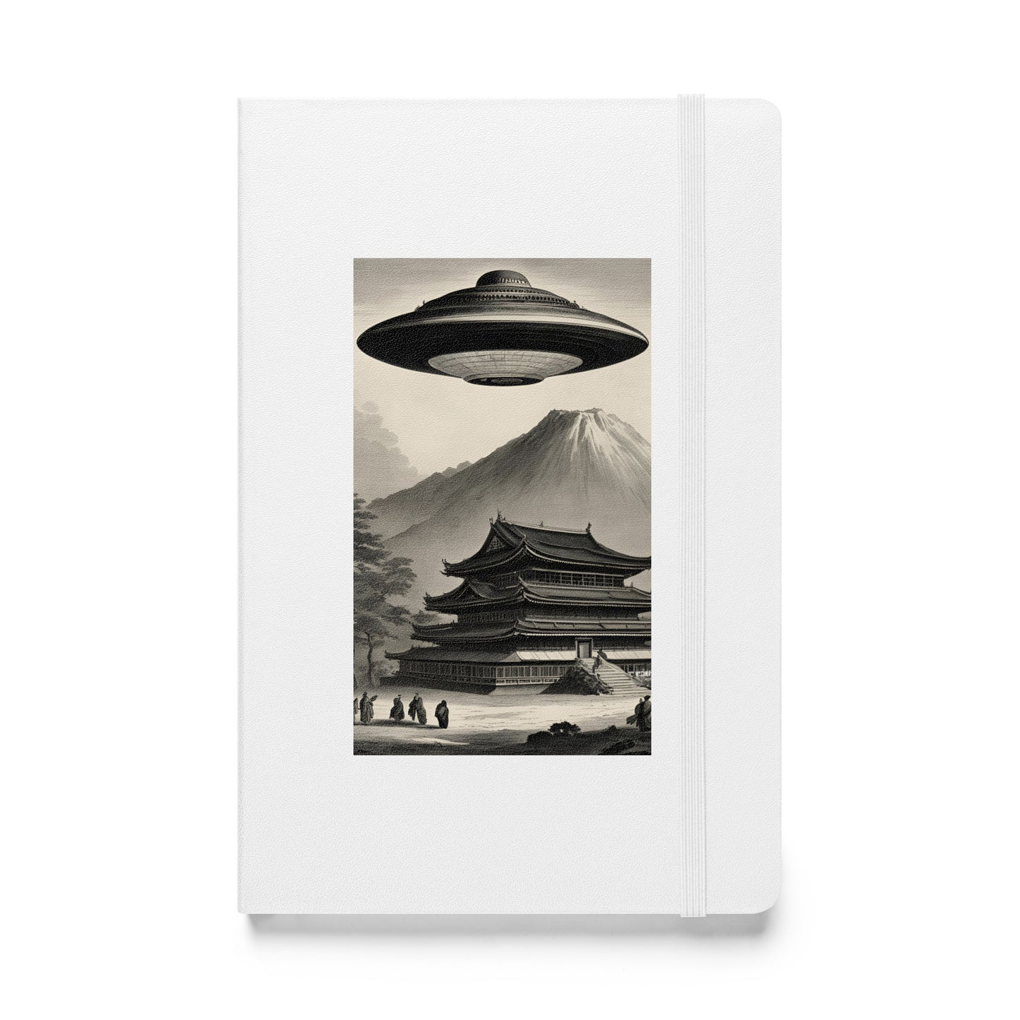 Temple UFO design by Kirsten Blackburn on hardcover notebook