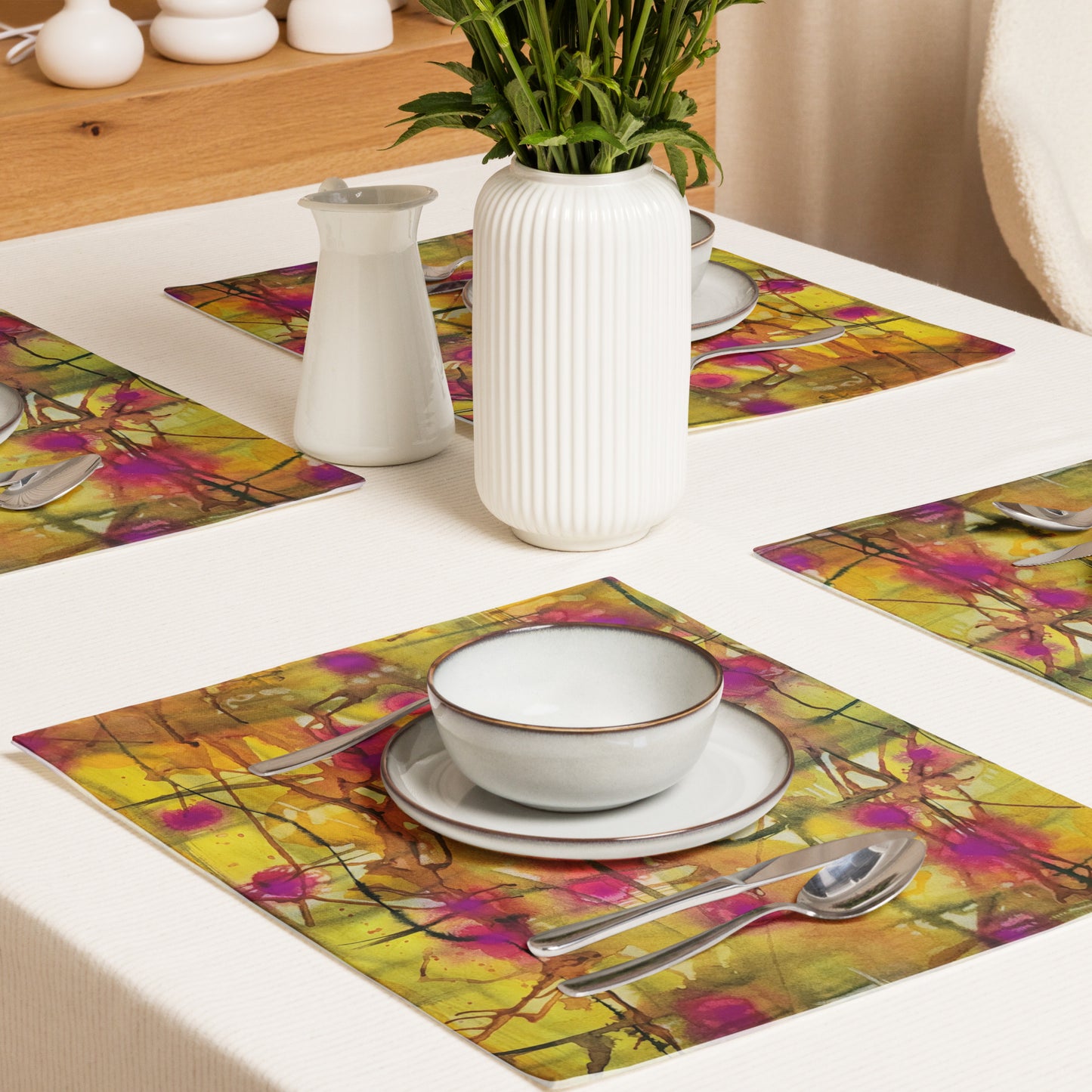 Plaid About You design by Kirsten Blackburn on 4-piece placemat set