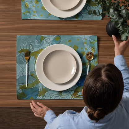 Bluewater design by Kirsten Blackburn on 4-piece placemat set