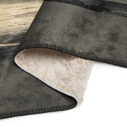 Temple UFO design by Kirsten Blackburn on sherpa blanket 60x80