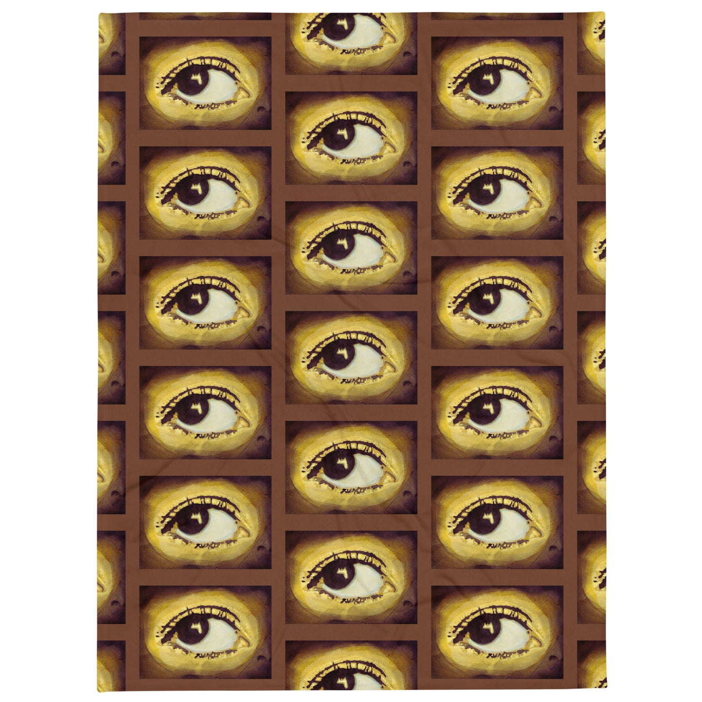 Eye One design by Kirsten Blackburn on throw blanket 60x80