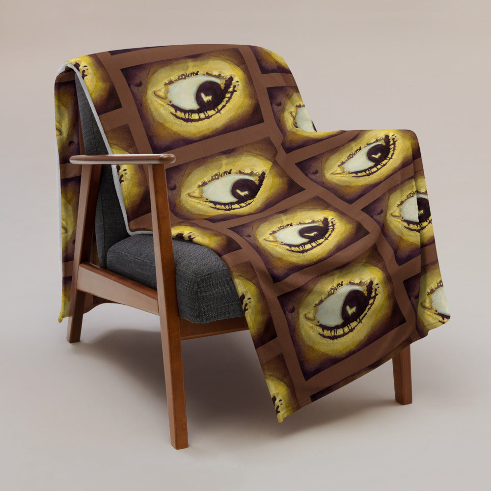 Eye One design by Kirsten Blackburn on throw blanket 60x80