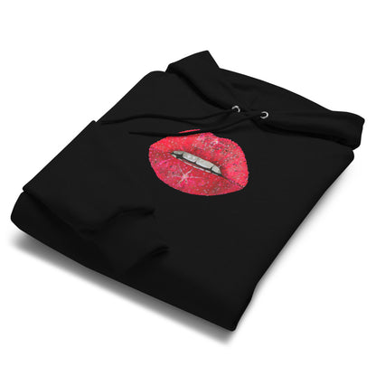 Red Glitter Lips Unisex Champion Hoodie