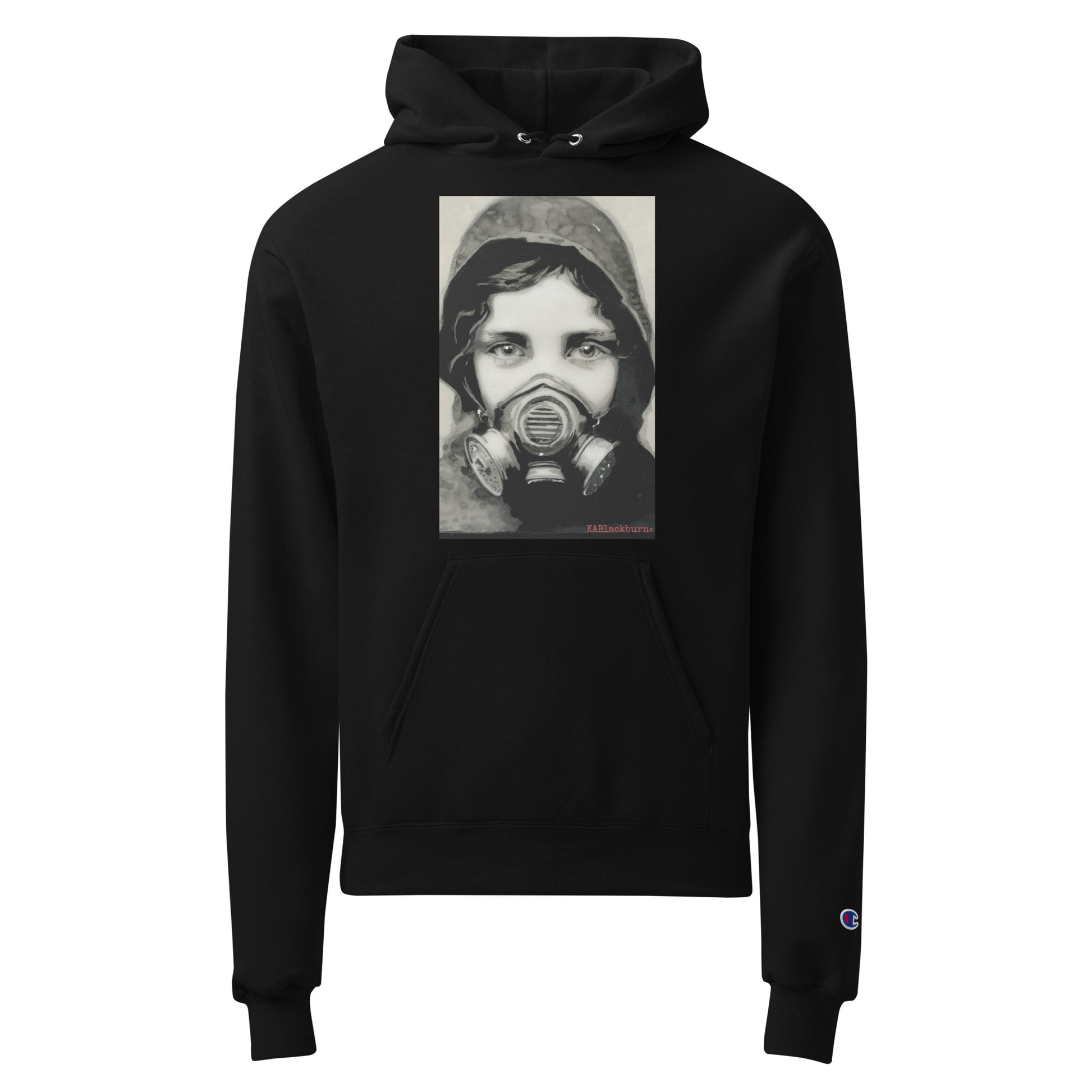 Inhale Exhile design by Kirsten Blackburn on Champion hoodie