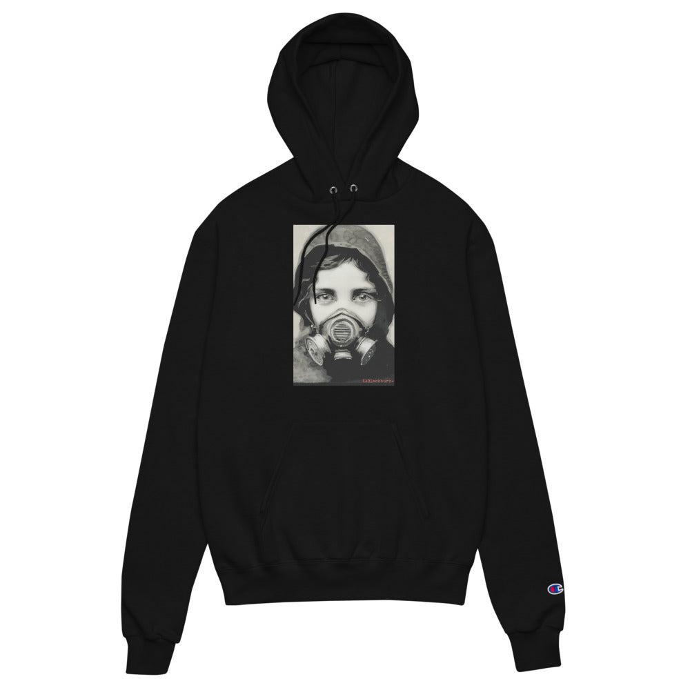 Inhale Exhile design by Kirsten Blackburn on Champion hoodie