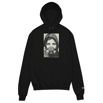 Inhale Exhile design by Kirsten Blackburn on Champion hoodie