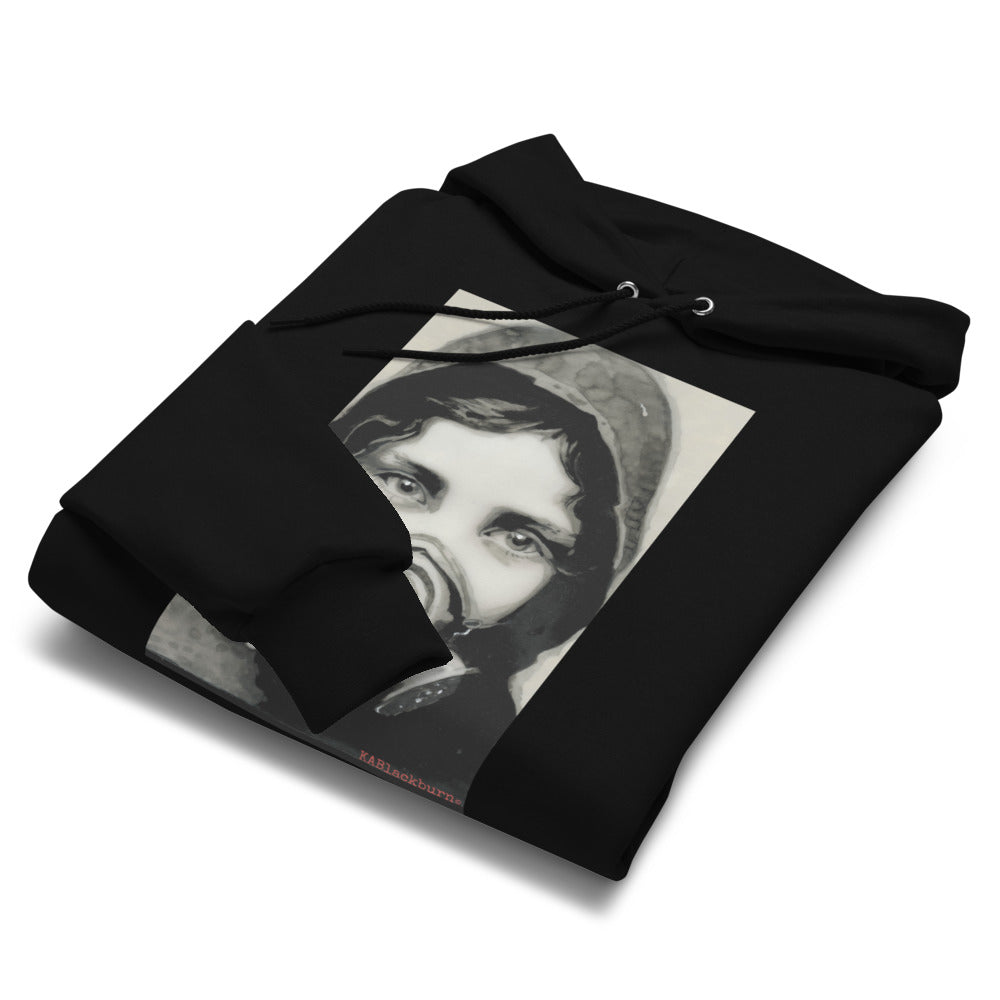 Inhale Exhile design by Kirsten Blackburn on Champion hoodie