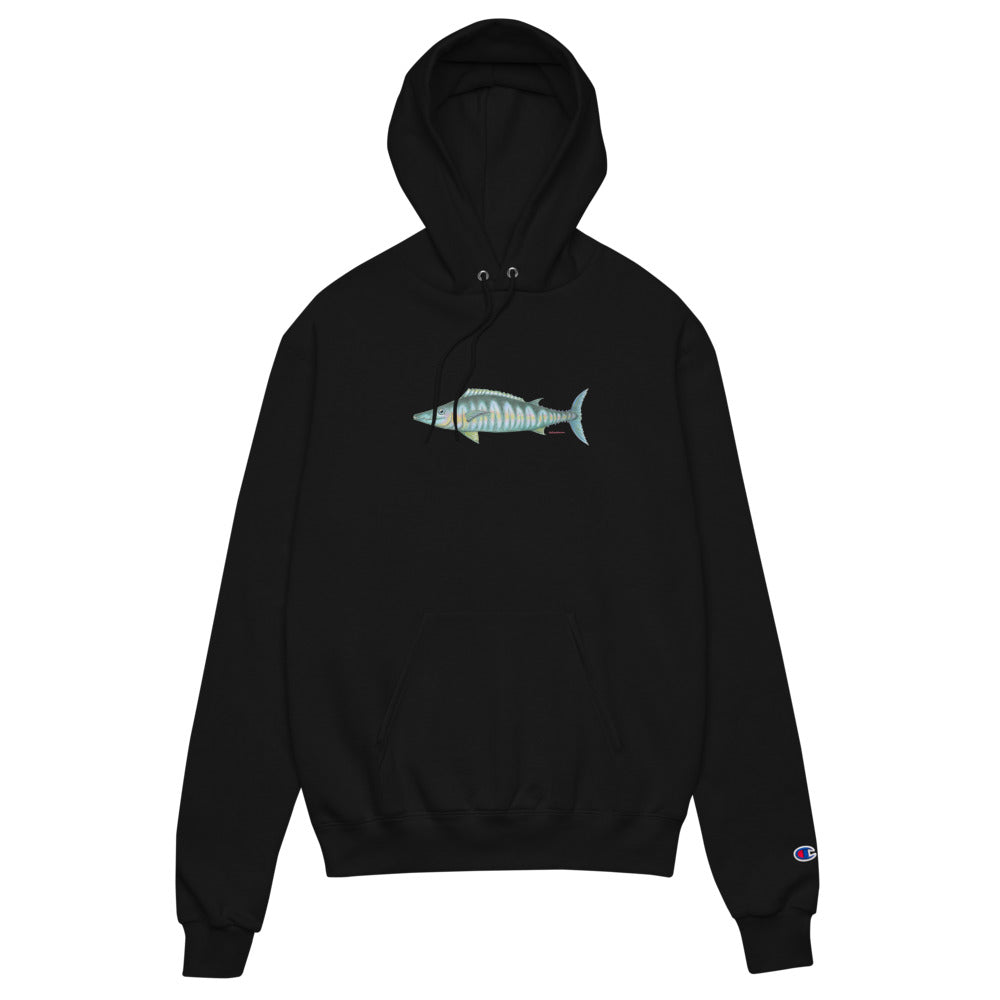 Wahoo design by Kirsten Blackburn on Champion hoodie