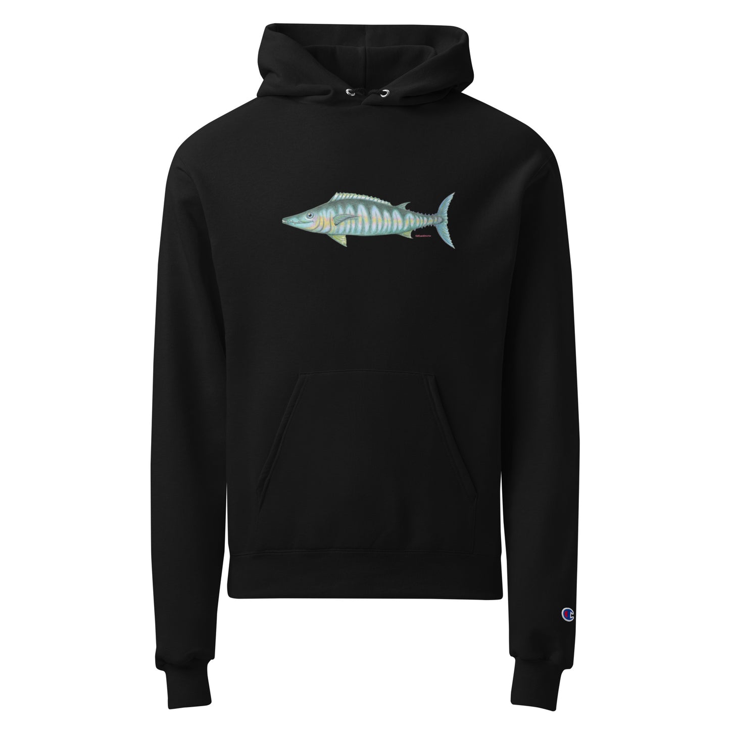 Wahoo design by Kirsten Blackburn on Champion hoodie