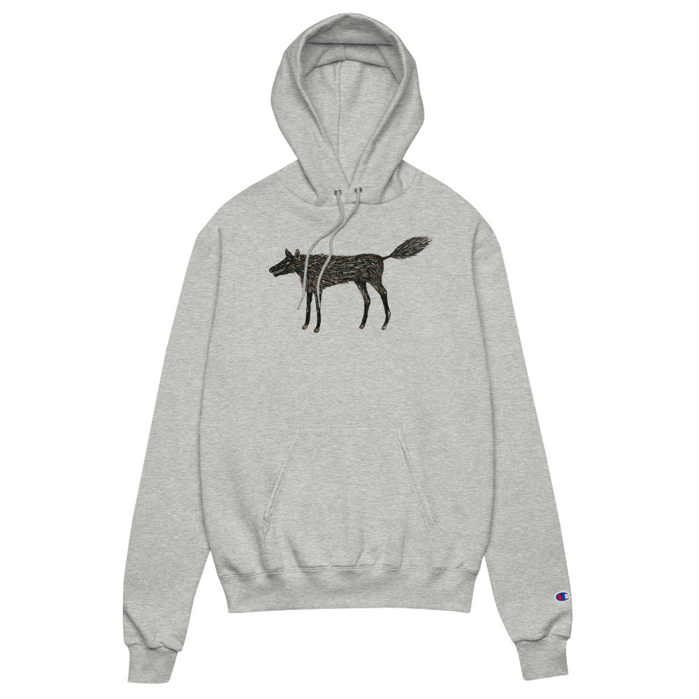 Wolf of My Dreams design by Kirsten Blackburn on Champion hoodie