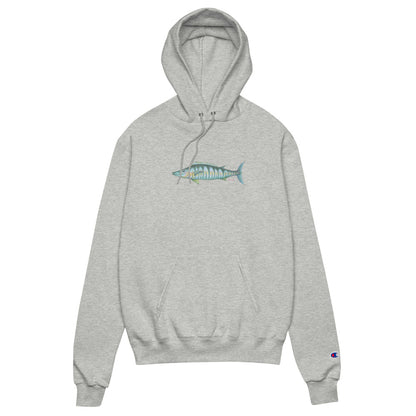 Wahoo design by Kirsten Blackburn on Champion hoodie