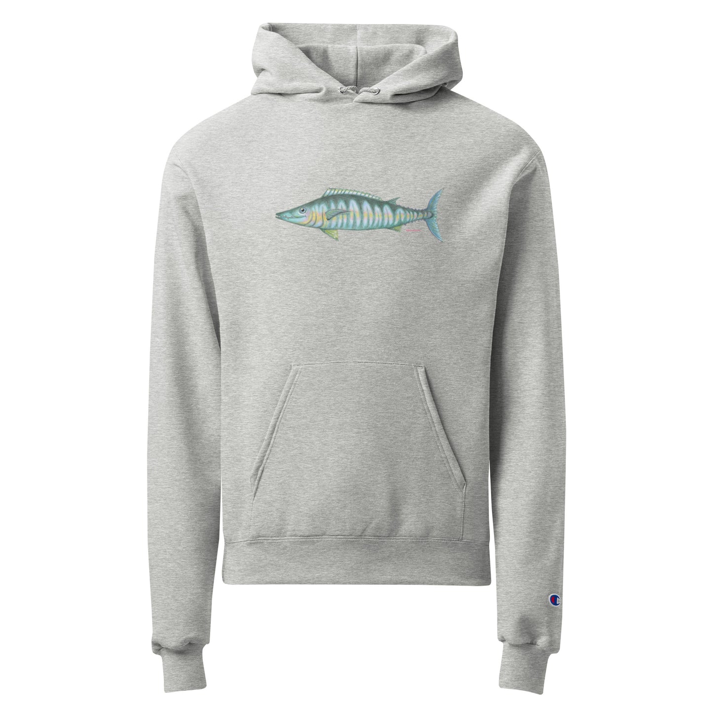 Wahoo design by Kirsten Blackburn on Champion hoodie