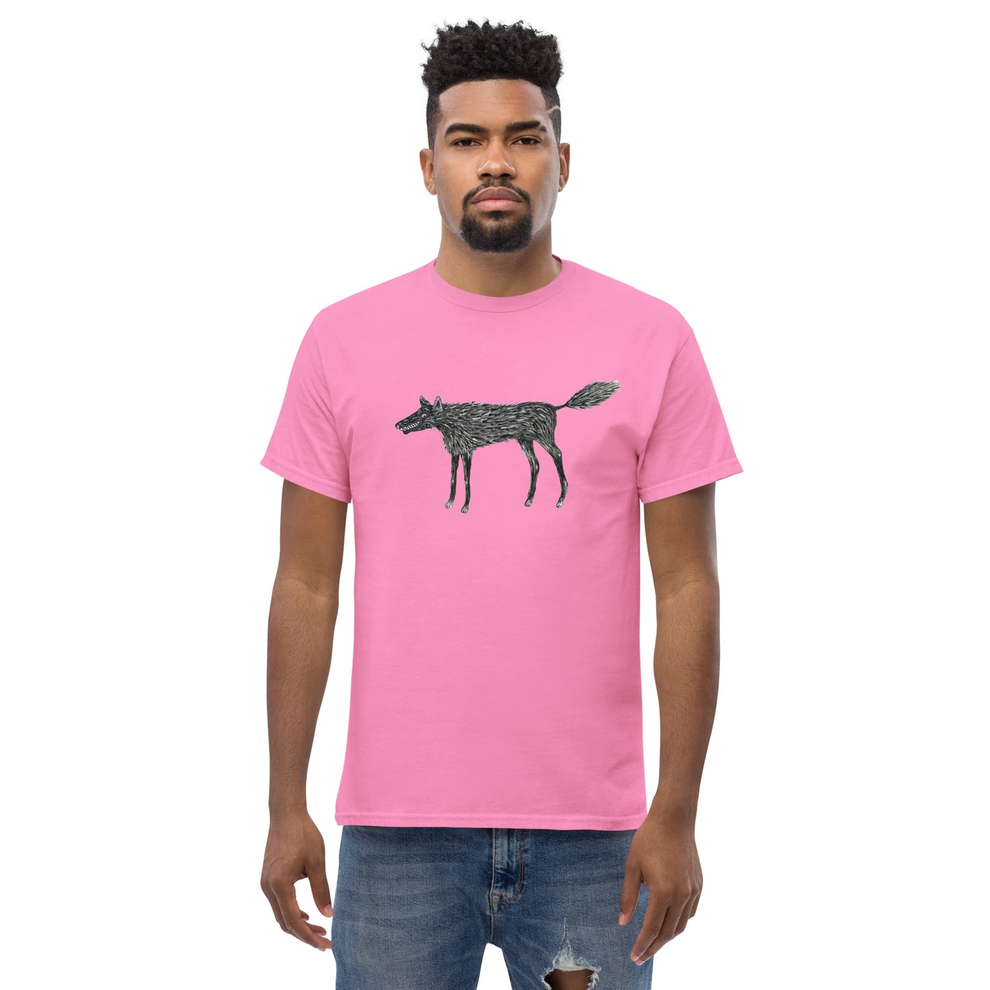Wolf Of My Dreams graphic by Kirsten Blackburn printed on unisex cotton t-shirt