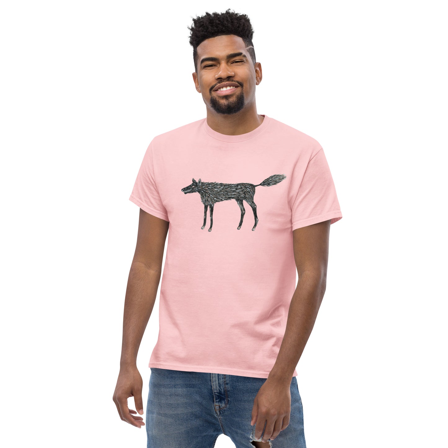 Wolf Of My Dreams graphic by Kirsten Blackburn printed on unisex cotton t-shirt