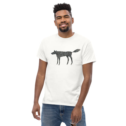Wolf Of My Dreams graphic by Kirsten Blackburn printed on unisex cotton t-shirt