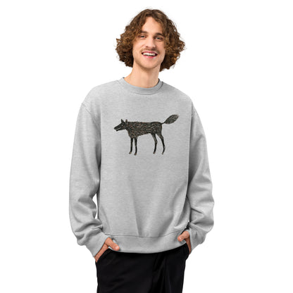 Wolf Of My Dreams design by Kirsten Blackburn on oversized heavyweight sweatshirt