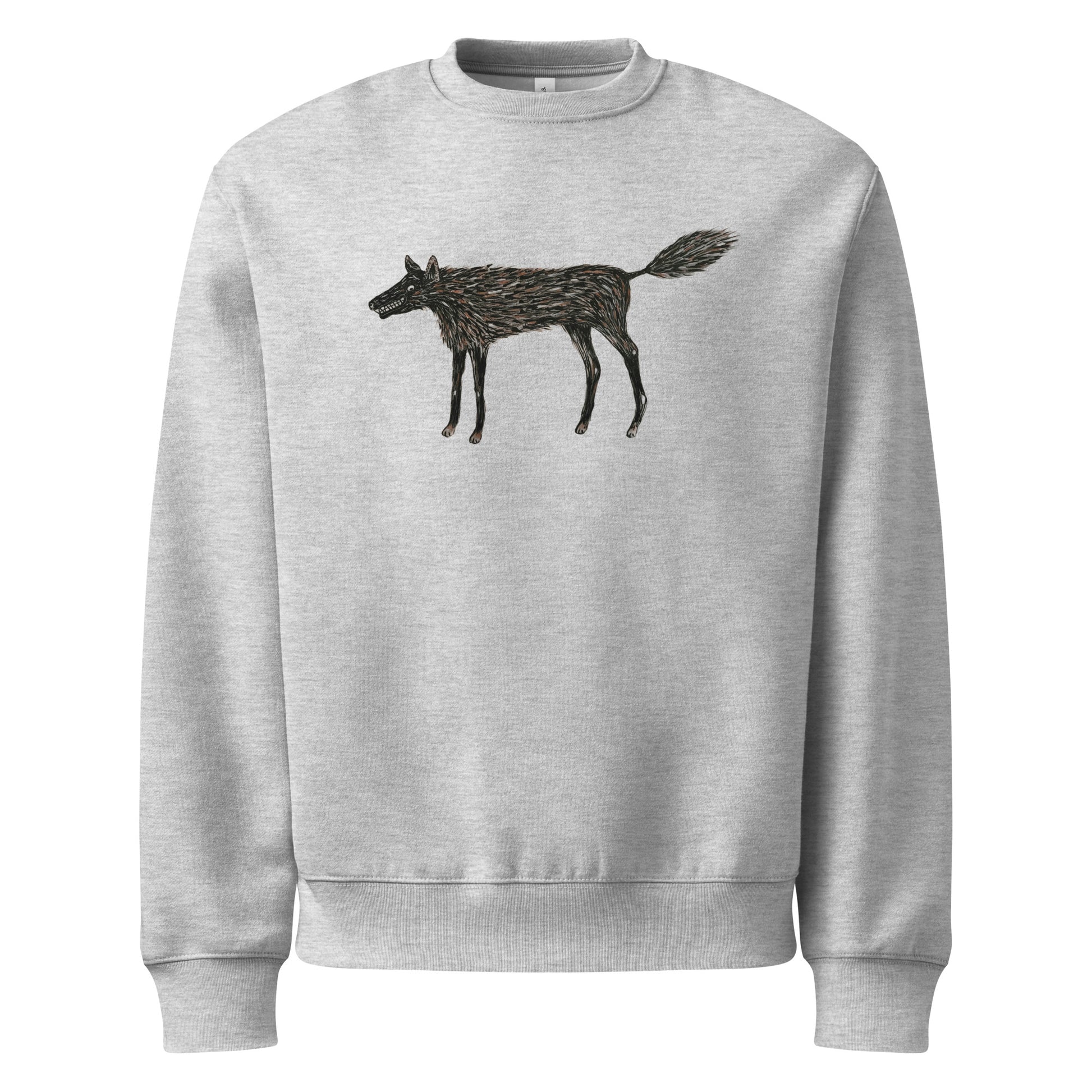 Wolf Of My Dreams design by Kirsten Blackburn on oversized heavyweight sweatshirt