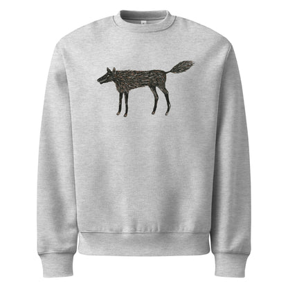 Wolf Of My Dreams design by Kirsten Blackburn on oversized heavyweight sweatshirt