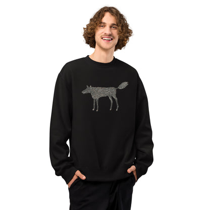 Wolf Of My Dreams design by Kirsten Blackburn on oversized heavyweight sweatshirt