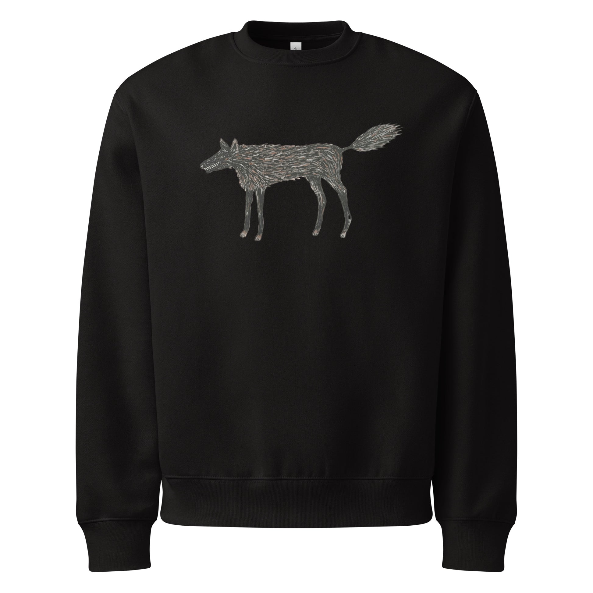 Wolf Of My Dreams design by Kirsten Blackburn on oversized heavyweight sweatshirt