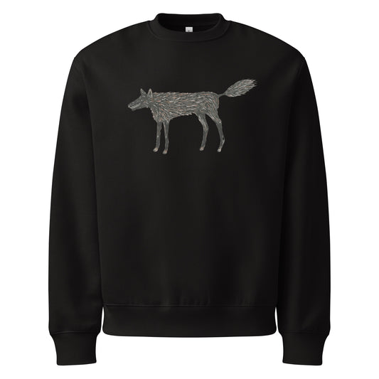 Wolf Of My Dreams design by Kirsten Blackburn on oversized heavyweight sweatshirt