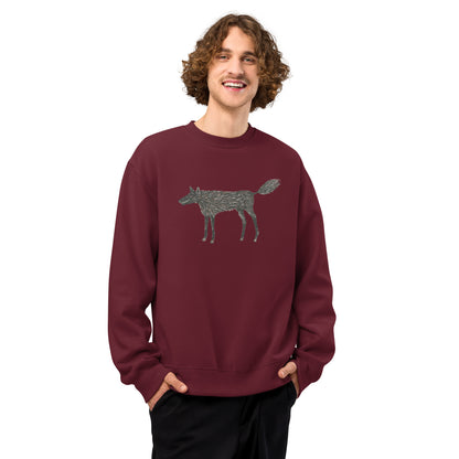 Wolf Of My Dreams design by Kirsten Blackburn on oversized heavyweight sweatshirt