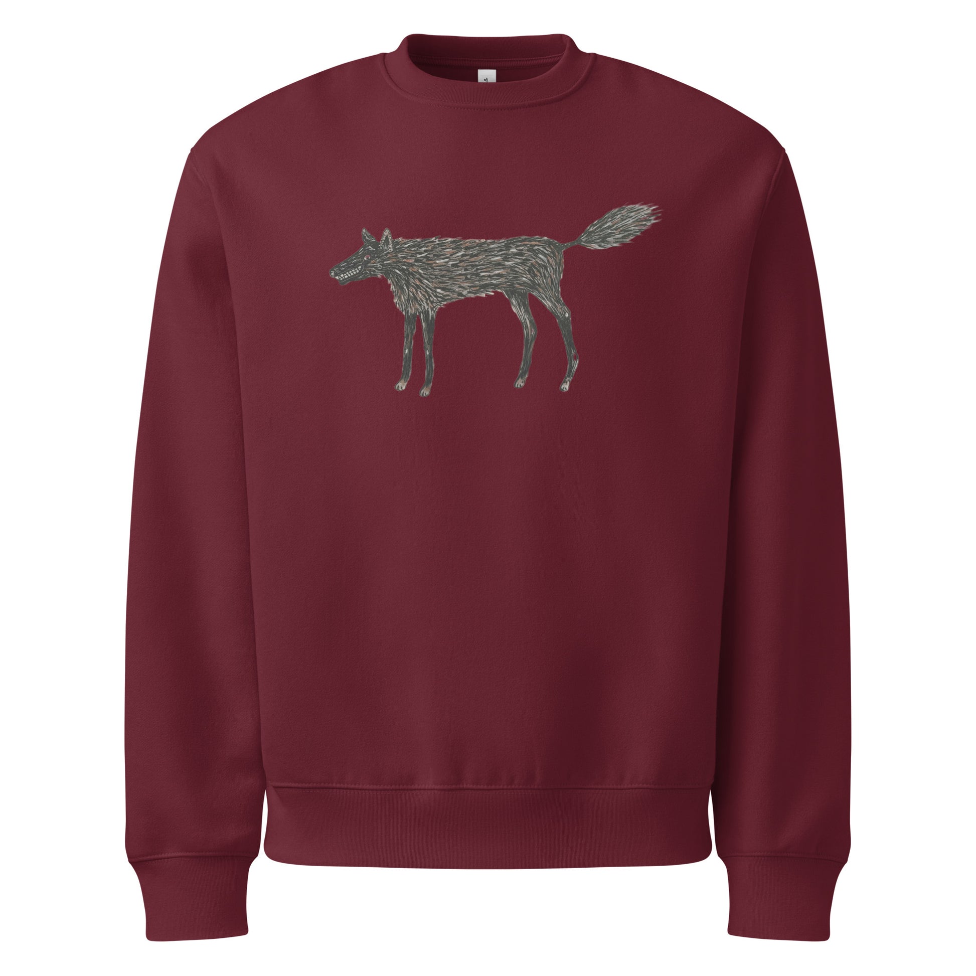 Wolf Of My Dreams design by Kirsten Blackburn on oversized heavyweight sweatshirt