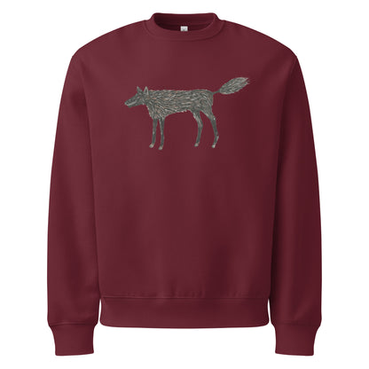 Wolf Of My Dreams design by Kirsten Blackburn on oversized heavyweight sweatshirt