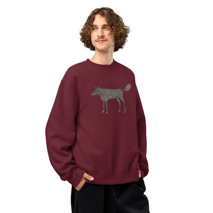 Wolf Of My Dreams design by Kirsten Blackburn on oversized heavyweight sweatshirt