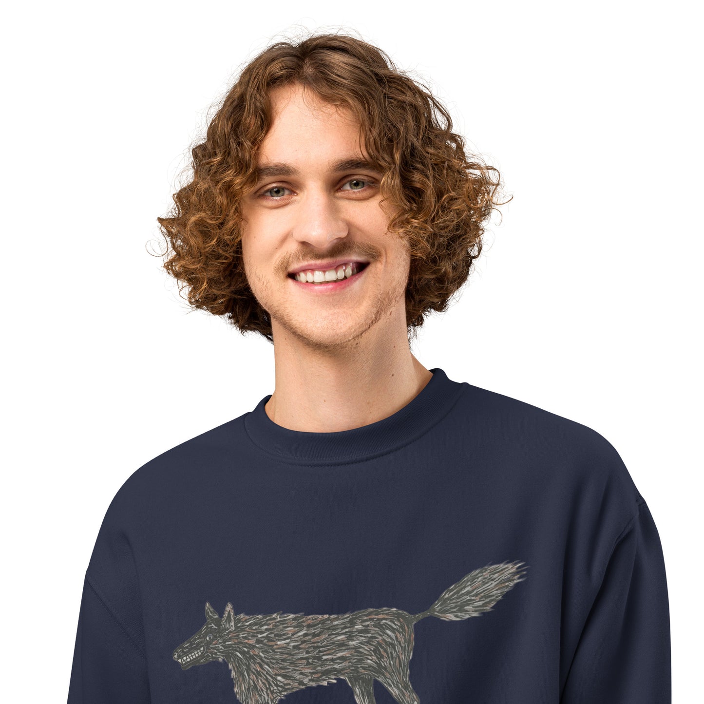 Wolf Of My Dreams design by Kirsten Blackburn on oversized heavyweight sweatshirt