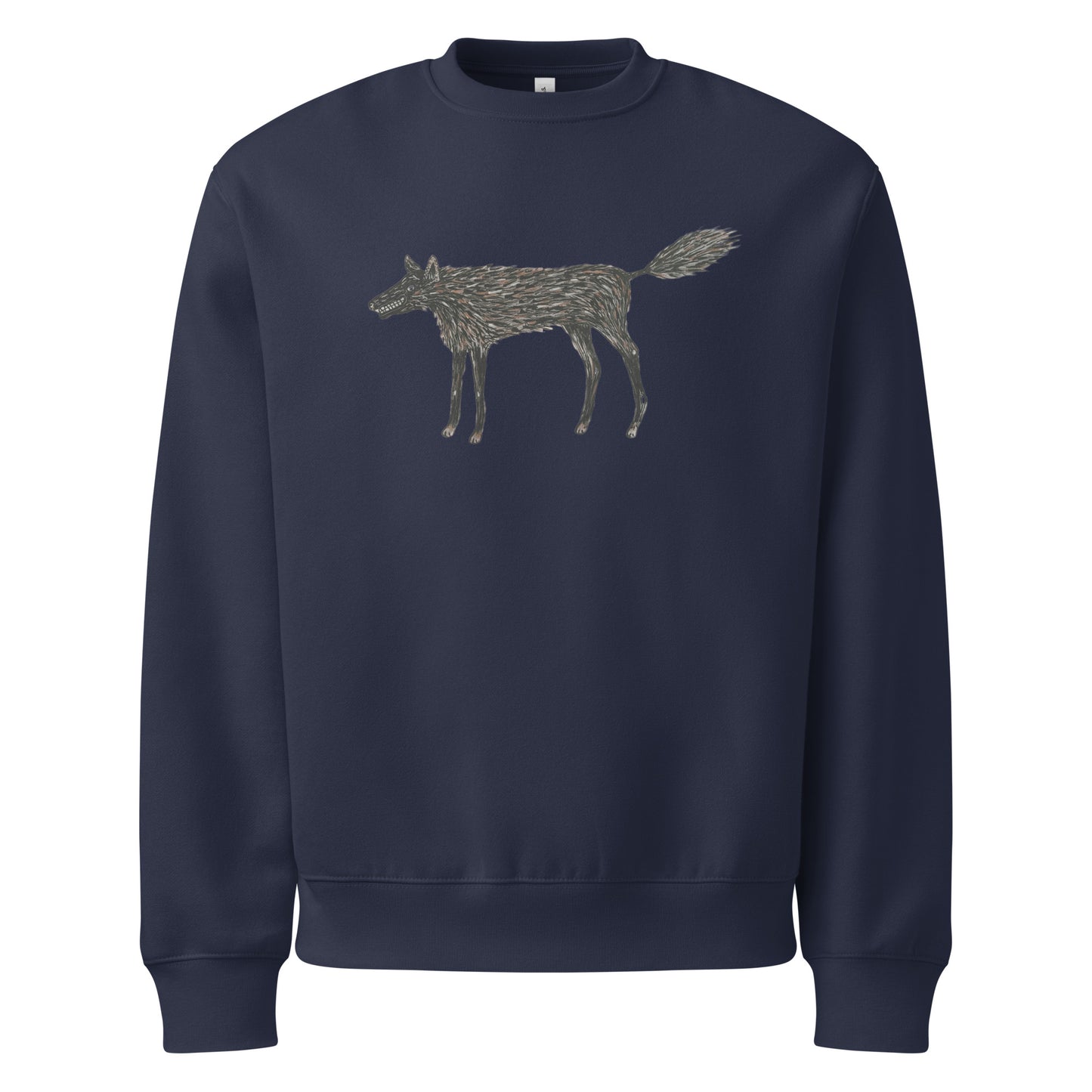 Wolf Of My Dreams design by Kirsten Blackburn on oversized heavyweight sweatshirt
