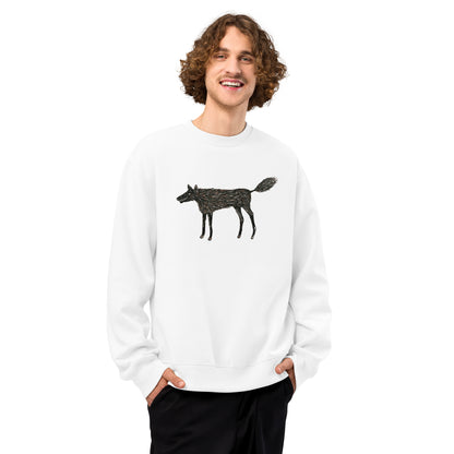 Wolf Of My Dreams design by Kirsten Blackburn on oversized heavyweight sweatshirt
