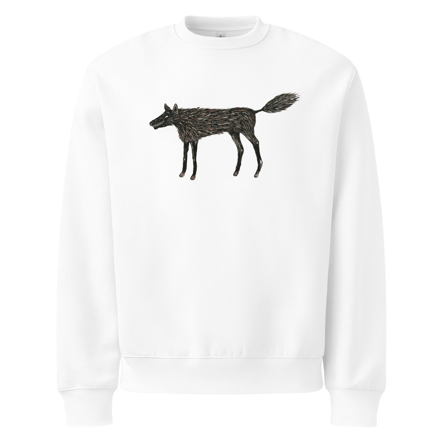 Wolf Of My Dreams design by Kirsten Blackburn on oversized heavyweight sweatshirt