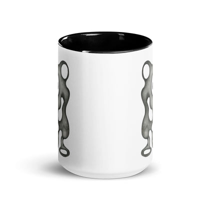 Happy Dog Bloop design by Kirsten Blackburn on 15oz mug with colored interior