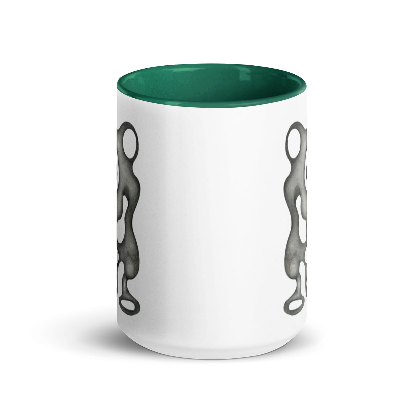 Happy Dog Bloop design by Kirsten Blackburn on 15oz mug with colored interior