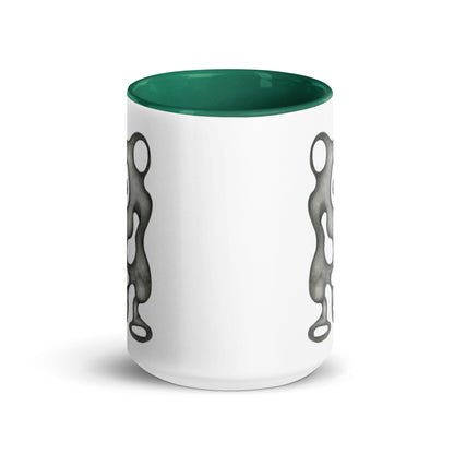 Happy Dog Bloop design by Kirsten Blackburn on 15oz mug with colored interior