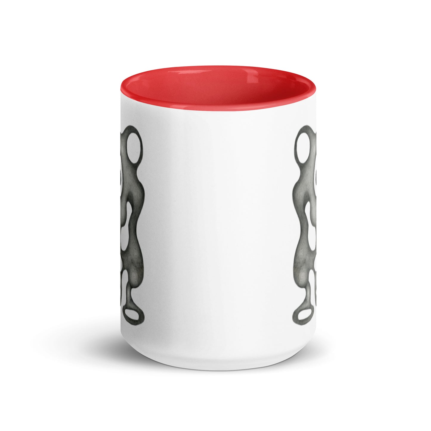 Happy Dog Bloop design by Kirsten Blackburn on 15oz mug with colored interior