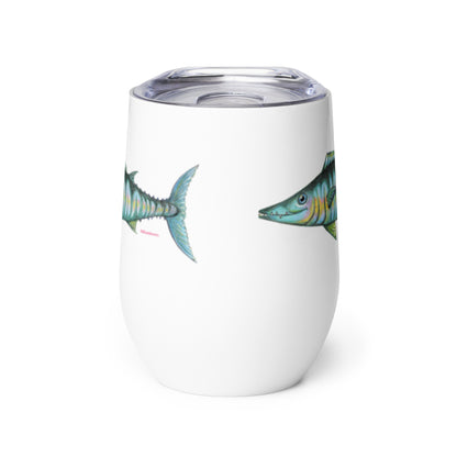 Wahoo design by Kirsten Blackburn on insulated wine tumbler