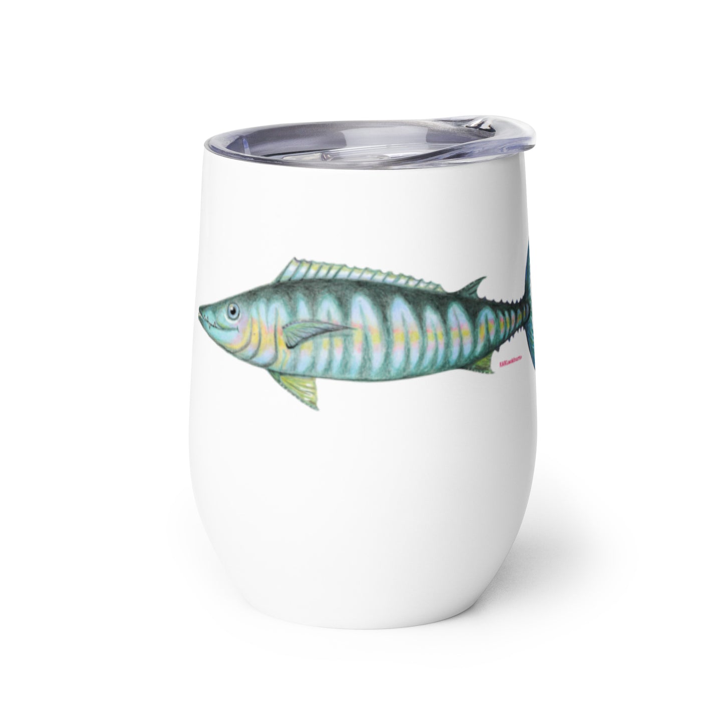 Wahoo design by Kirsten Blackburn on insulated wine tumbler