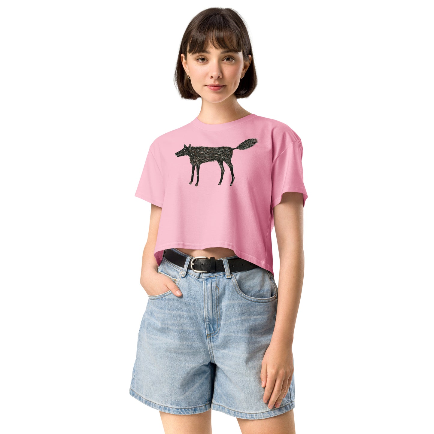 Wolf Of My Dreams design by Kirsten Blackburn on crop top